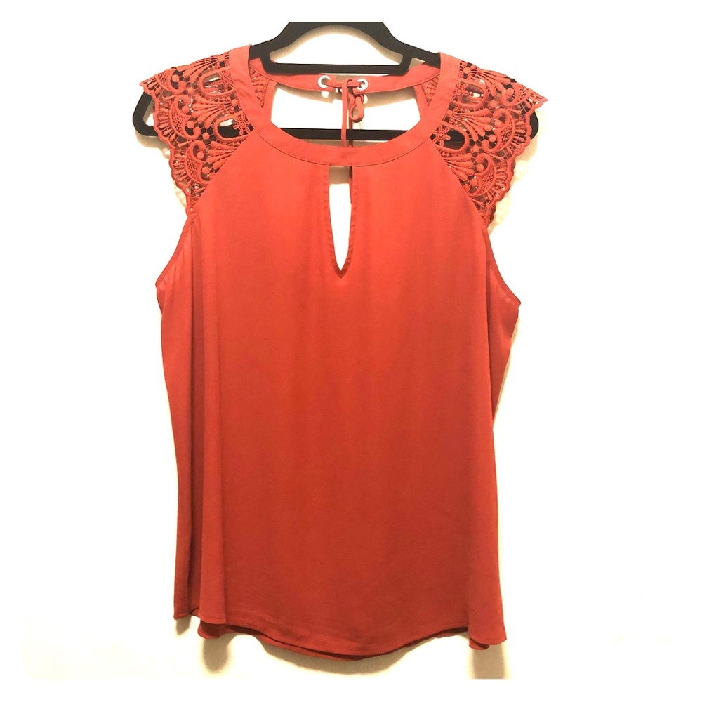 Lace Shoulder Top